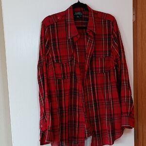 Lauren Ralph Lauren Red Plaid Button Down Shirt
